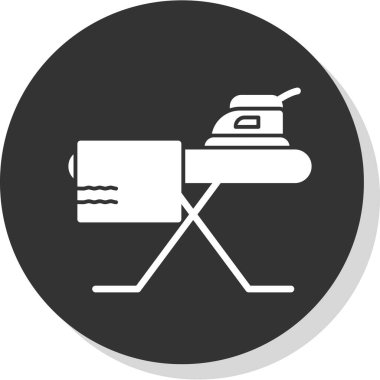 Ütü tahtası simgesi illüstrasyonu 