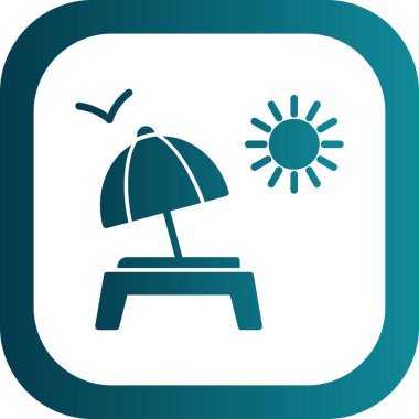 Güneş ikonu soyut bir grupta izole edildi