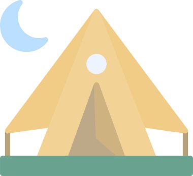 çadır simgesi, vektör çizimi 