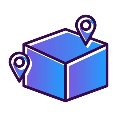 Ulaşım için özet biçimi izole edilmiş kutu simgesi