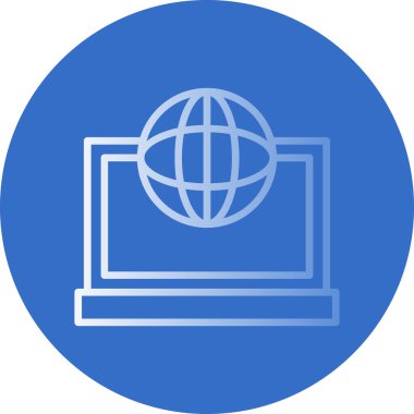 Web tarayıcı simgesi, vektör illüstrasyonu basit tasarım