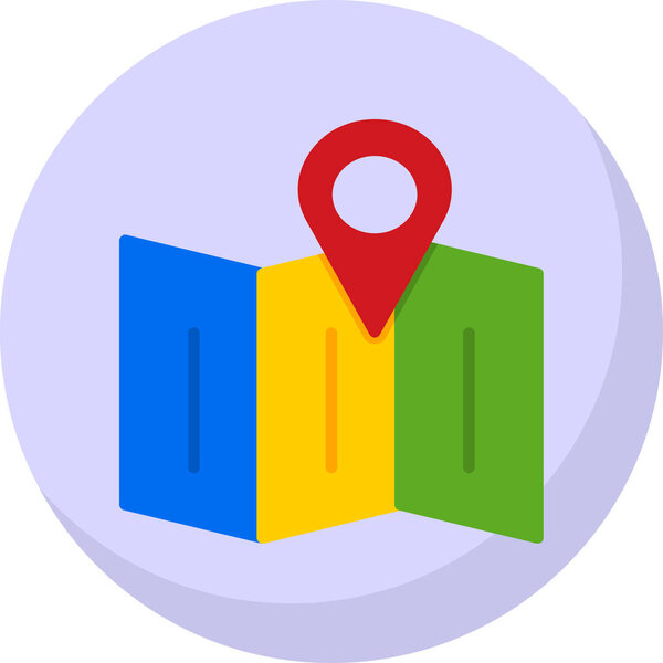 значок местоположения на карте в плоском стиле