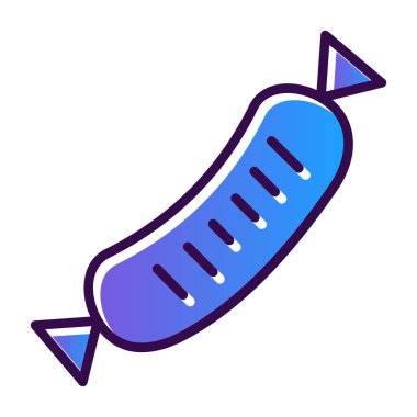 Bir sosis simgesinin vektör çizimi