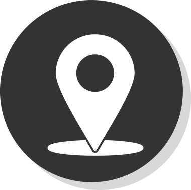 Harita işaretleyici simgesi, vektör illüstrasyonu 