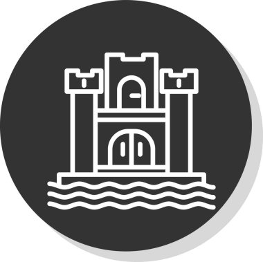 Modern yapı simgesinin vektör illüstrasyonu