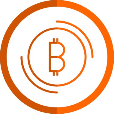 bitcoin. Web simgesi basit illüstrasyon 