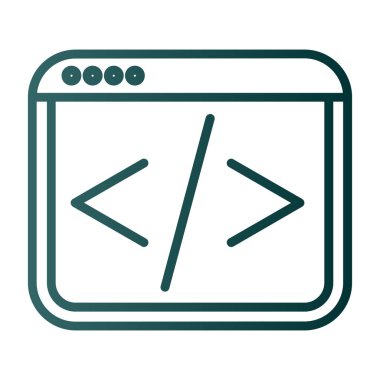 vektör ağ kodlama simgesi illüstrasyonu