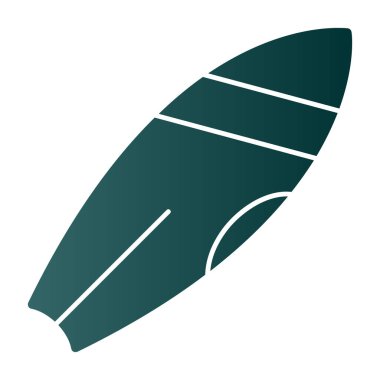 Sörf tahtası simgesinin vektör çizimi 