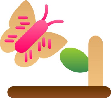 Bir kelebek simgesinin vektör çizimi