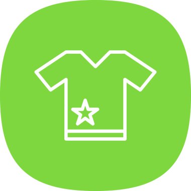 Bir t-shirt simgesinin vektör illüstrasyonu 
