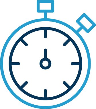 Doldurulmuş kronometre simgesi - taslak biçimi