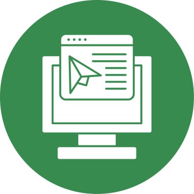 İniş Sayfası. Web simgesi basit illüstrasyon