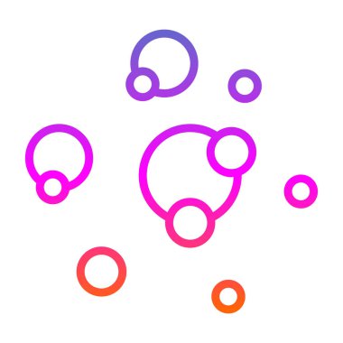 vector illustration of Bubbles modern icon     