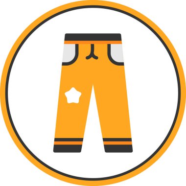 pantolon simgesi, modern vektör illüstrasyonu 