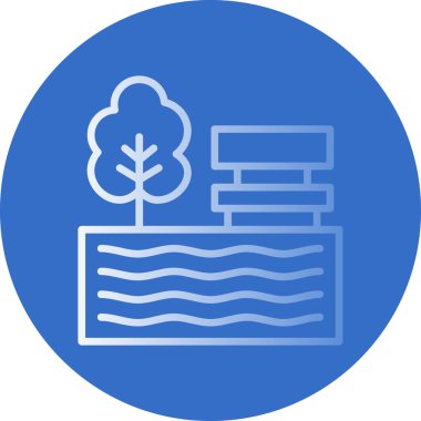 Orman. Web simgesi basit illüstrasyon