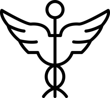 tıbbi ve sağlık çizgisi vektör simgesi