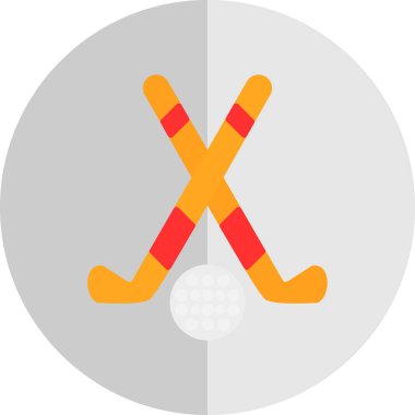 Buz hokeyi düz vektör simgesi.