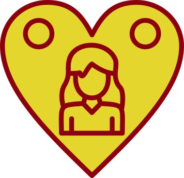 Kadınlar günlük web simgesi basit illüstrasyon 