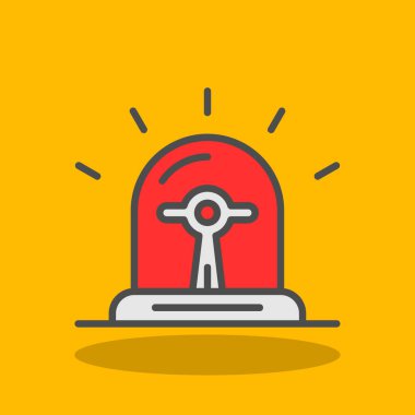 İzole edilmiş tek bir fener simgesinin vektör çizimi