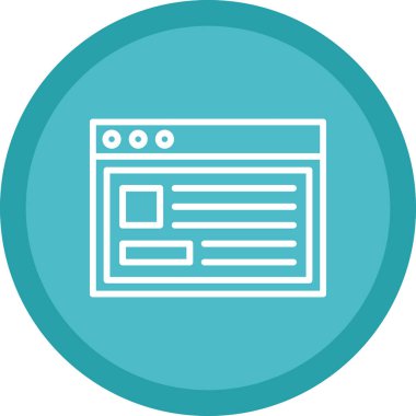 Web sayfası. Web simgesi basit illüstrasyon