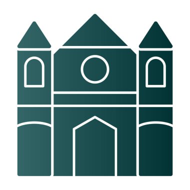 Kiliseye. Web simgesi basit illüstrasyon