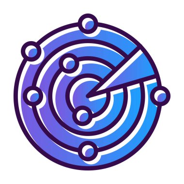 Radar modern simgesinin vektör illüstrasyonu              