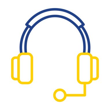 Kulaklık simgesinin vektör illüstrasyonu 