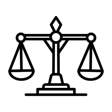 kanun vektörü ince çizgi simgesi