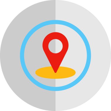 konum pin simgesi, vektör illüstrasyonu basit tasarım
