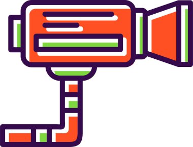 CCTV kamera simgesi, vektör illüstrasyonu