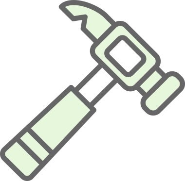 Çekiç simgesi, vektör illüstrasyonu basit tasarım