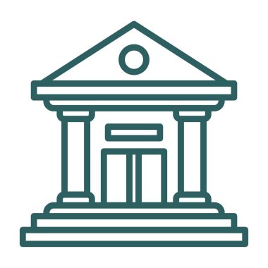 Bina. Web simgesi basit illüstrasyon