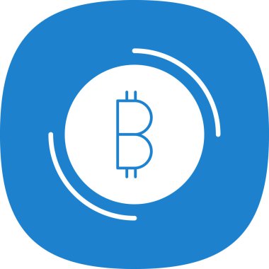 bitcoin. Web simgesi basit illüstrasyon 