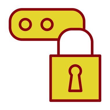 Şifre. Web simgesi basit illüstrasyon 