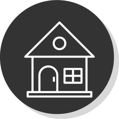 ev web simgesi, vektör illüstrasyonu 