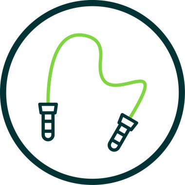 Düz renk simgesini atla. İp atlıyorum. İzole vektör illüstrasyonu