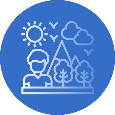 ağaç simgesinin vektör illüstrasyonu