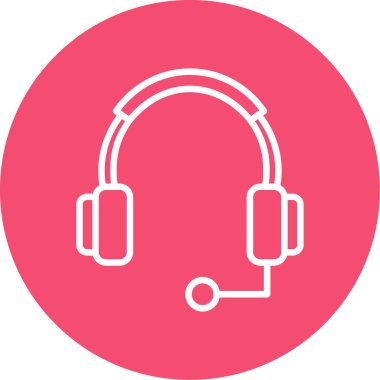 Kulaklık simgesinin vektör illüstrasyonu 