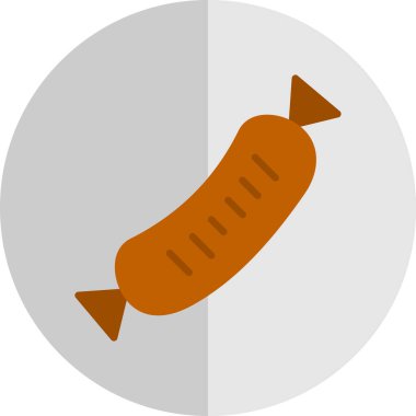 Bir sosis simgesinin vektör çizimi