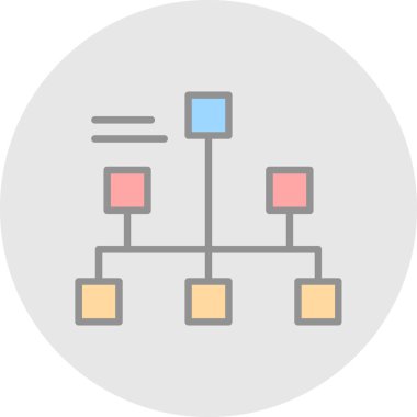 Ağ paylaşımı renkli vektör çizim