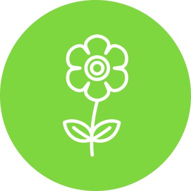 Çiçek simgesinin vektör illüstrasyonu