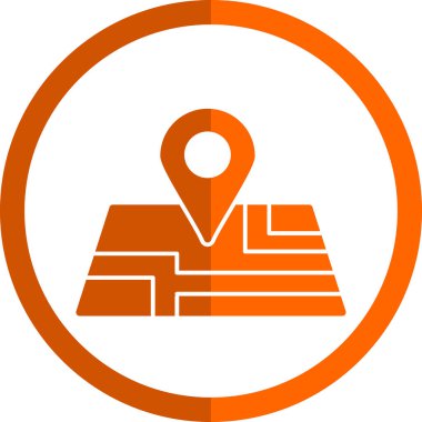 harita pin konumu simgesi düz biçimli