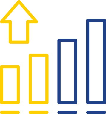 iş grafiği simgesi ana hat biçiminde