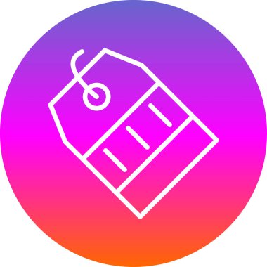 Kırmızı Etiket simgesinin vektör illüstrasyonu