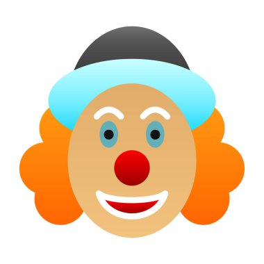 Palyaço vektör illüstrasyonu, simge ögesi arkaplanı                  