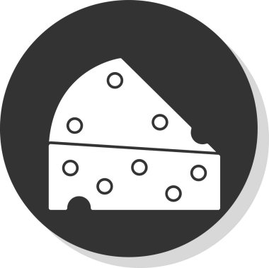 Peynir. Web simgesi basit illüstrasyon