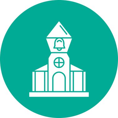 Kiliseye. Web simgesi basit illüstrasyon