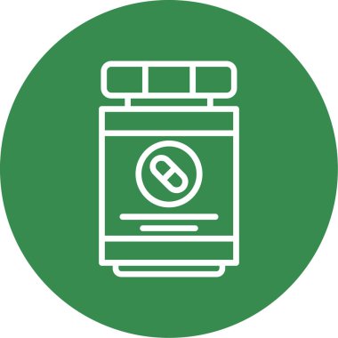 Antibiyotik ilaç şişesi vektör çizimi