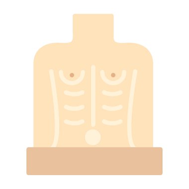 Göğüs kanseri renk ikonu vektör illüstrasyonu