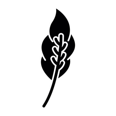 Yaprak. Web simgesi basit illüstrasyon 